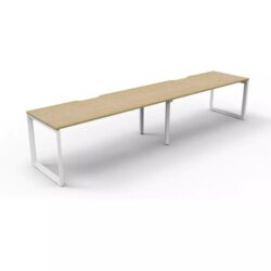 Deluxe Rapid Infinity 2 Person Loop Single Sided Workstation - No Screen - Loop Leg