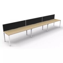 Deluxe Rapid Infinity 3 Person Single Sided Workstation With Screen