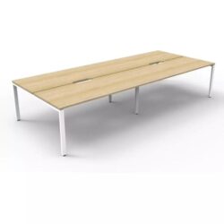 Deluxe Rapid Infinity 4 Person Double Sided Workstation No Screen