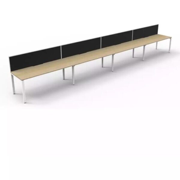 Deluxe Rapid Infinity 4 Person Single Sided Workstation With Screen