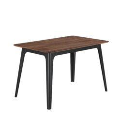 Design Square Classic Modern Rectangular Kitchen Dining Table 120cm Solid Wood Legs Walnut
