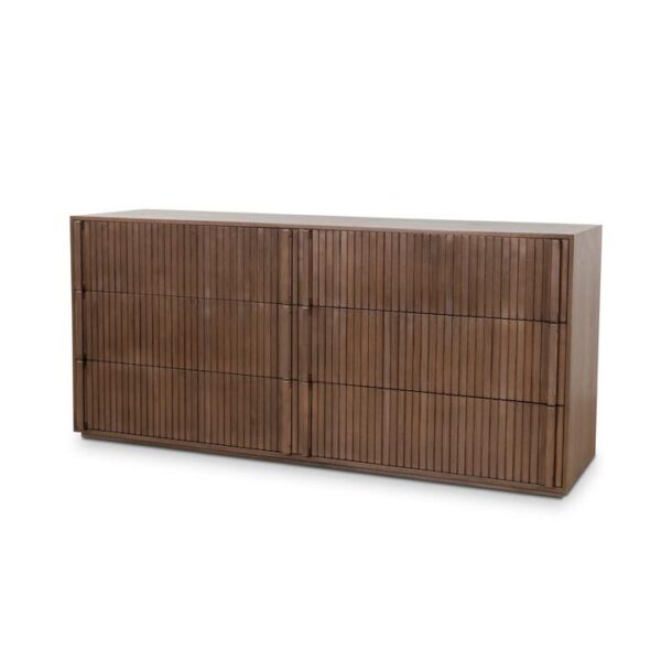 Despina 6 Drawer Wooden Chest - Walnut by Interior Secrets - AfterPay Available