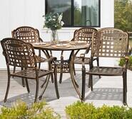 Devi 5 Piece Outdoor Dining Set Bronze