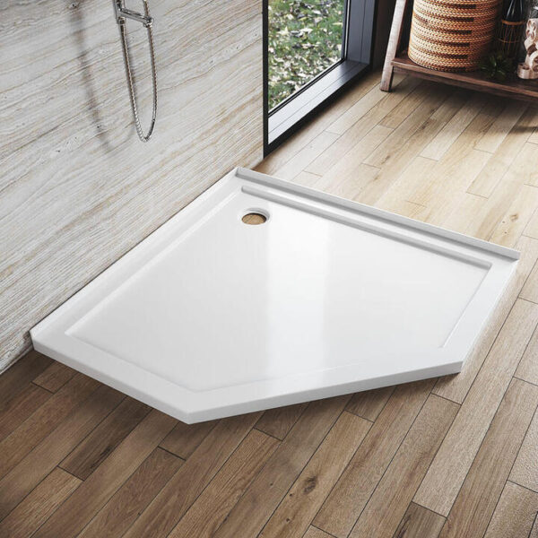 Diamond Solid Shower Base Shower Tray, 1000 x 1000mm / No