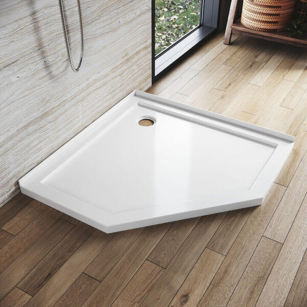 Diamond Solid Shower Base Shower Tray, 900 x 900mm / No