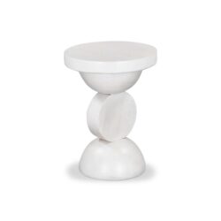 Dima 38cm Round Side Table - Cafe White by Interior Secrets - AfterPay Available