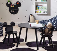Disney Mickey Mouse 2 Seater Kids Table With Chairs Set Black