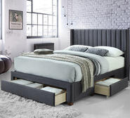 Divina Queen Storage Bed Grey