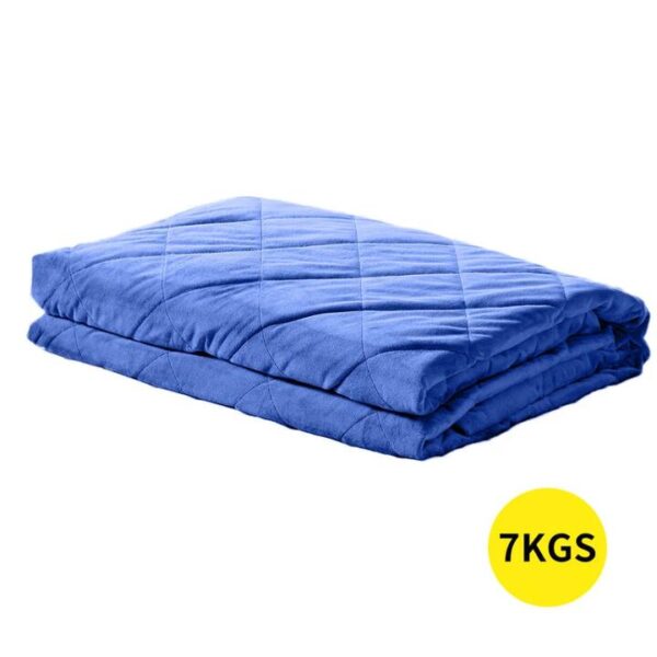 DreamZ 7KG Anti Anxiety Weighted Blanket Gravity Blankets Royal Blue Colour