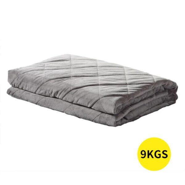 DreamZ 9KG Anti Anxiety Weighted Blanket Gravity Blankets Grey Colour