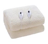 Dreamaker 350 Gsm Fleece Top Electric Throw Blanket Neutral King Single