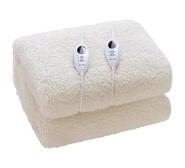 Dreamaker 350 Gsm Fleece Top Electric Throw Blanket Neutral Long Single