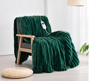 Dreamaker Chunky Embossed 160 X 130Cm Heated Throw Green