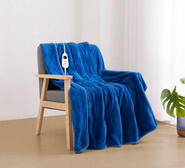 Dreamaker Coral Fleece Heated Throw 160 X 120Cm Blue