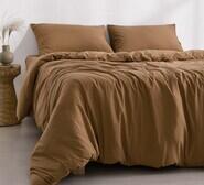 Dreamaker Double Quilt Cover Set Brown