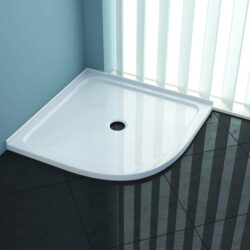 ELEGANT SHOWERS Durable Acrylic Fiberglass Curved Shower Base, 1000 x 1000mm / No