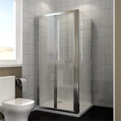 ELEGANT SHOWERS Folding Shower Screen Enclosure Space Saving Fits, 800 x 760mm