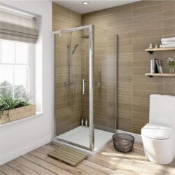 ELEGANT SHOWERS Framed Pivot Shower Screen, 760 x 760mm