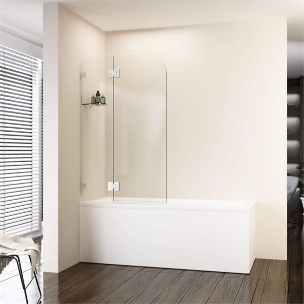 ELEGANT SHOWERS Over Bath Shower Screen Swing Glass