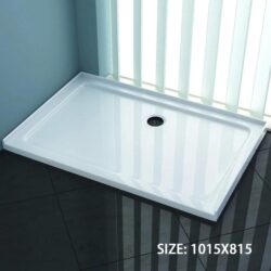 ELEGANT SHOWERS Rectangular Square Shower Screen Base Acrylic Various Sizes, 1015 x 815mm / No