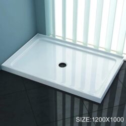 ELEGANT SHOWERS Rectangular Square Shower Screen Base Acrylic Various Sizes, 1200 x 1000mm / No
