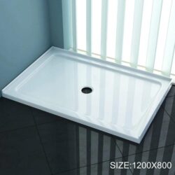 ELEGANT SHOWERS Rectangular Square Shower Screen Base Acrylic Various Sizes, 1200 x 800mm / No