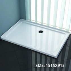 ELEGANT SHOWERS Rectangular Square Shower Screen Base Acrylic Various Sizes, 1515 x 915mm / No