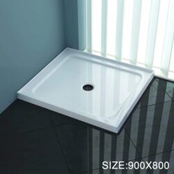 ELEGANT SHOWERS Rectangular Square Shower Screen Base Acrylic Various Sizes, 900 x 800mm / No