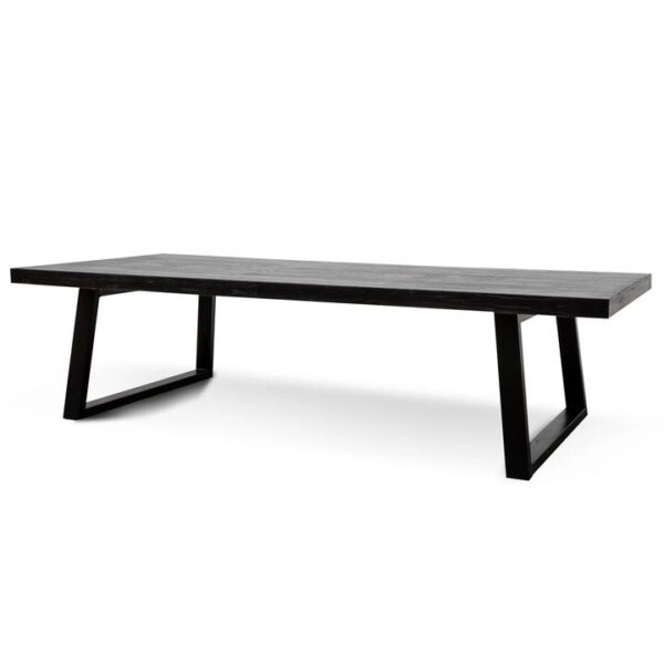 Edwin 3m Reclaimed Wood Dining Table - 1.2m (W) - Full Black by Interior Secrets - AfterPay Available