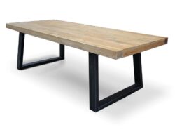 Edwin Reclaimed Elm Wood 2.4m Dining Table - Upgraded Top by Interior Secrets - AfterPay Available