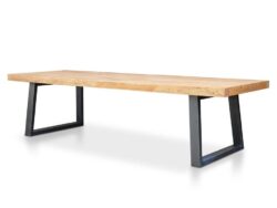 Edwin Reclaimed Elm Wood 3m Dining Table -1.2m (W) - Upgraded Top by Interior Secrets - AfterPay Available