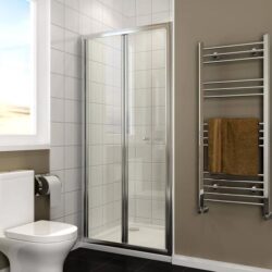 Elegant Showers Folding Shower Door Wall to Wall Adjustable Fits, 860mm