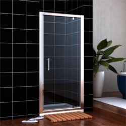 Elegant Showers Framed Pivot Shower Screen Door Wall To Wall Fits, 760mm