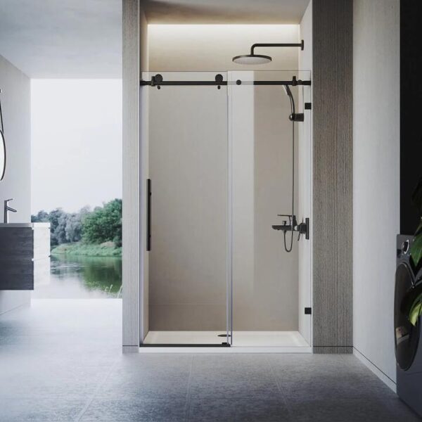 Elegant Showers Frameless 10mm Sliding Shower Screen, 1500mm