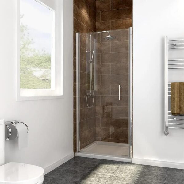 Elegant Showers Frameless Pivot Shower Door, 860mm