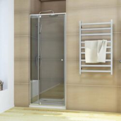 Elegant Showers Semi-Frameless Shower Screen Pivot Door Adjustable, 1100mm