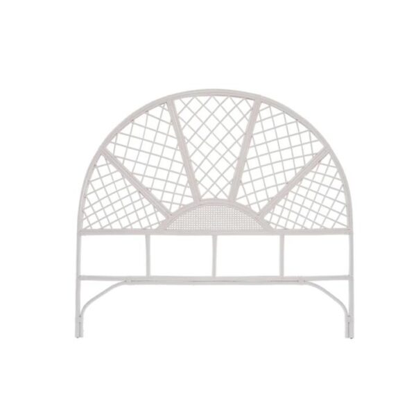 Elise Rattan Eco Friendly Bed Head Headboard Queen Size - White - Queen