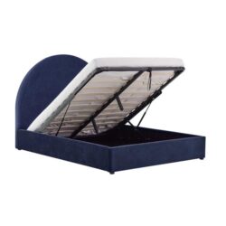 Eloise Curved Gas Lift Bed Frame - Navy, King - King