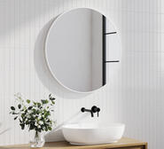 Estella 85Cm Round Wall Mirror White
