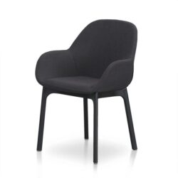 Ex Display - Arias Fabric Dining Chair - Black by Interior Secrets - AfterPay Available