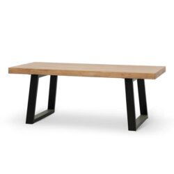 Ex Display - Edwin 1.98m Reclaimed Elm Wood Dining Table by Interior Secrets - AfterPay Available