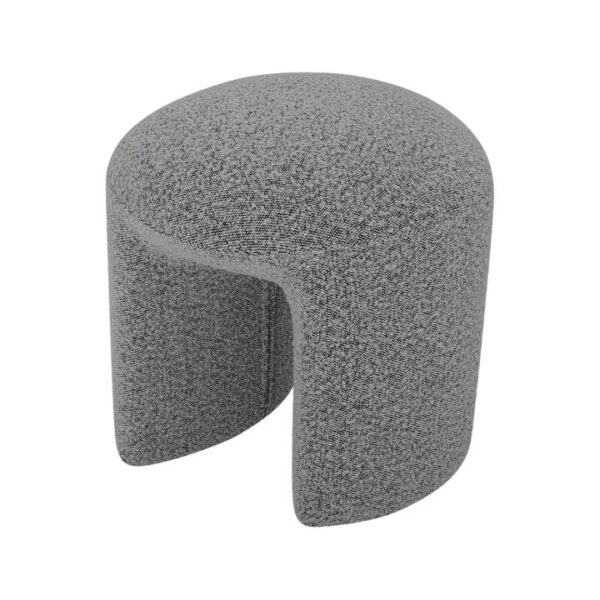 Ex Display - Everet Round Ottoman - Pepper Boucle by Interior Secrets - AfterPay Available