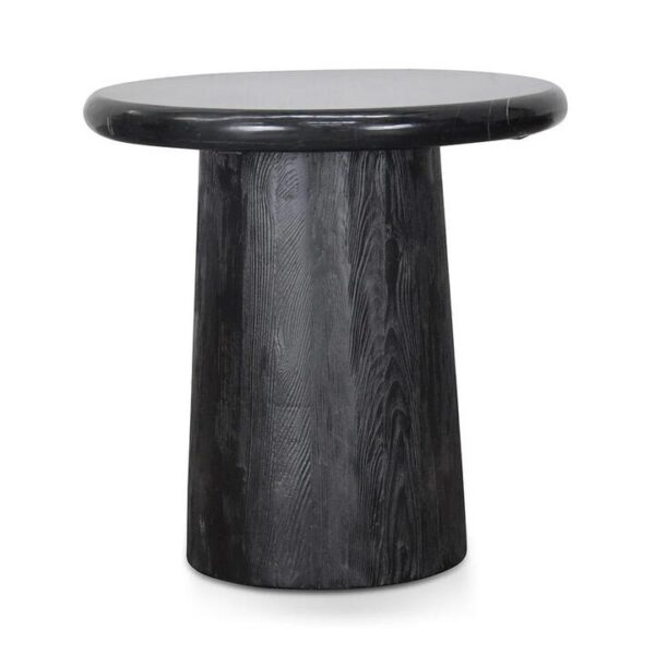 Ex Display - Sinclair Black Marble Round Side Table by Interior Secrets - AfterPay Available