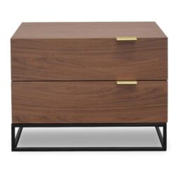 Ex Display - Talia Wooden Bedside Table - Walnut by Interior Secrets - AfterPay Available