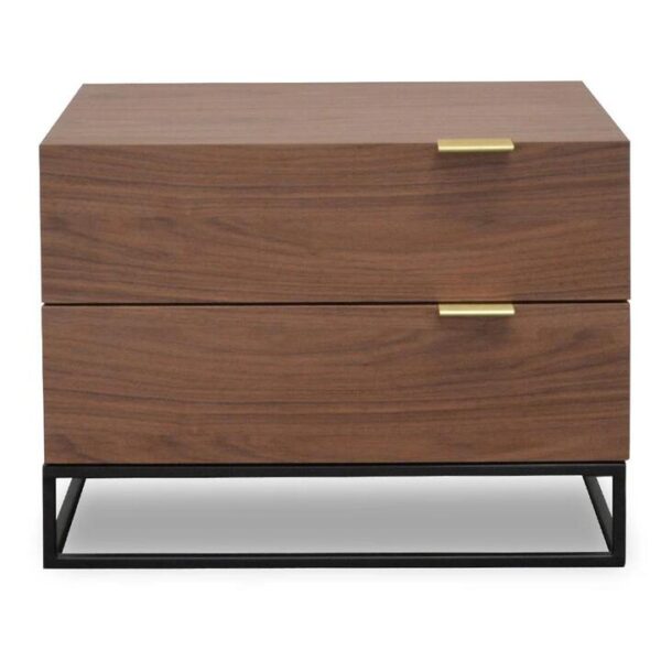Ex Display - Talia Wooden Bedside Table - Walnut by Interior Secrets - AfterPay Available
