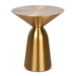 Ex Display - Zenon 45cm Round Side Table - Gold by Interior Secrets - AfterPay Available
