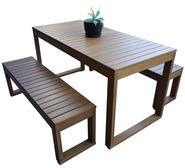 Fairfax 8 Seater Slimline Outdoor Dining Set Neutral