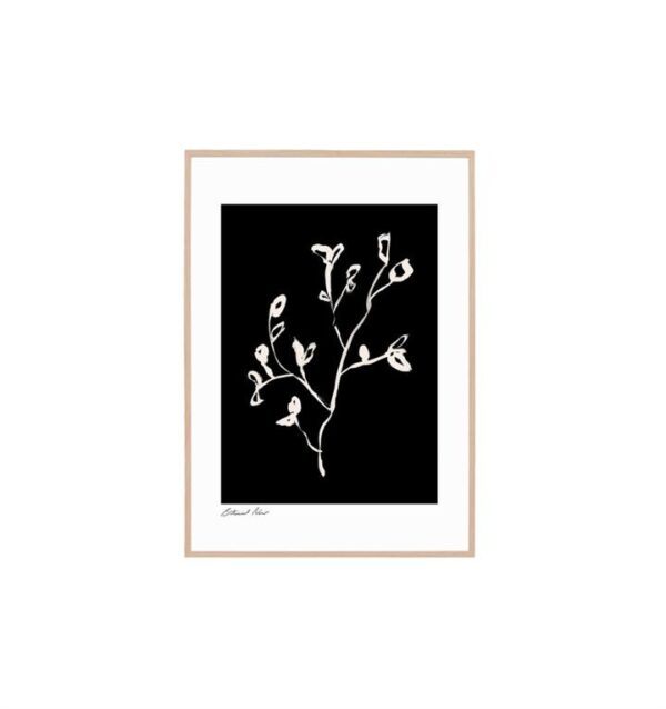 Floral Noir Muse Wall Art Print - Black by Interior Secrets - AfterPay Available