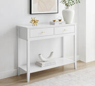 Francine 2 Drawer Hall Table White