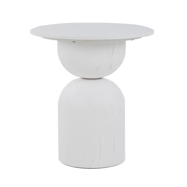 Gabriel Round Side Table - Full White by Interior Secrets - AfterPay Available